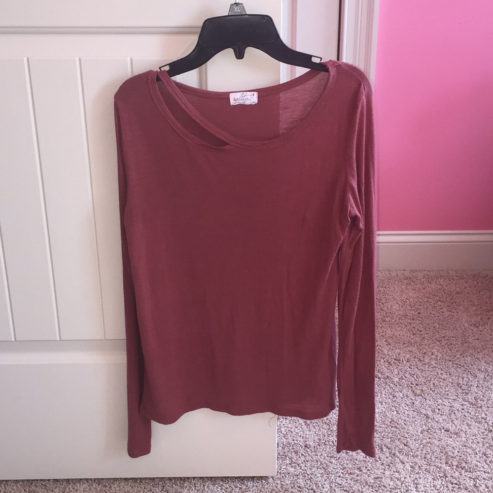 Women's Brown Long Sleeve Shirt